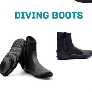 Scuba High Boot บูทดำน้ำข้อสูง สำหรับใส่ทับฟิน open heel neoprene 5m พร้อมส่ง