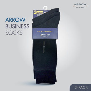 ARROW ถุุงเท้าแพ็คสุดคุ้ม 3 ชิ้น สีดำ - MXCS813W3BRBLF1