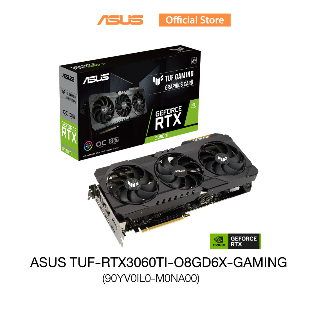 ASUS TUF-RTX3060TI-O8GD6X-GAMING (90YV0IL0-M0NA00), VGA card, GeForce RTX 3060 Ti OC Edition 8GB GDD