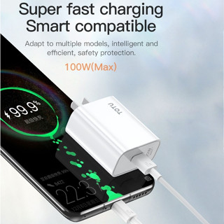 TOTU W123 100W USB Port Travel Charger, ข้อมูลจำเพาะ:ปลั๊ก CN (สีขาว)