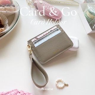 Card &amp; Go กระเป๋าบัตร ที่ใส่บัตร หนังวัวแท้ Card holder, card bag ​MONOME BKK