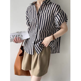 เสื้อเชิ้ตแขนบอลลูนผ้าคอตตอน FINE COTTON BALLOON SLEEVES POCKET SHIRTS