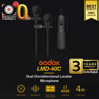 Godox Microphone LMD-40C Dual Omnidirectional Lavalier - Camera &amp; Smartphone (Vlogger, Live Streame) - ประกันศูนย์ 3 ปี