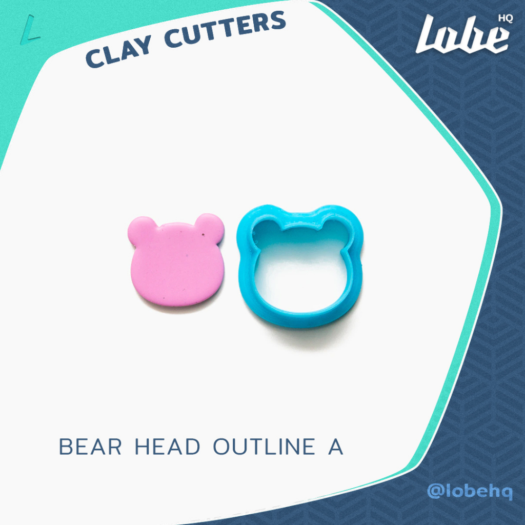 Lobehq Rabbit Face Outline C Polymer Clay Cutter/ แม่พิมพ์กดดินโพลิเมอร์รูปทรงหน้ากระต่าย