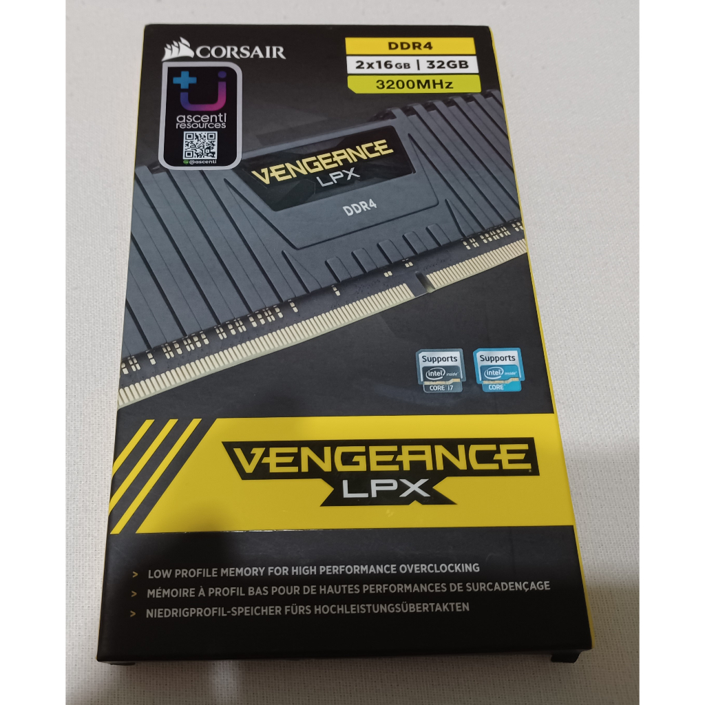 RAM DDR4(3200) 32GB (16GBX2) CORSAIR VENGEANCE LPX BLACK (มือสอง)
