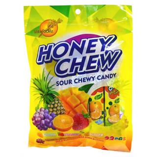 10 Packs Vita Foodz Honey Chew Assorted Flavour Sour Chewy Candy 110g (22pcs/pack)