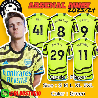 bluu⚽พร้อมส่งจากไทย🇹🇭 เสื้อบอลทีม อาเซนอล เยือน เกรดนักเตะ (Player) ปี 2023/24 Arsenal Away Jersey 2023/24 เกรดดีที่สุด