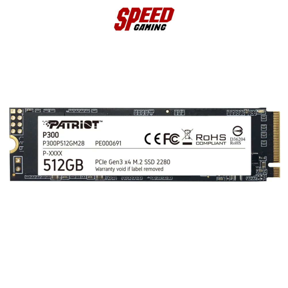 PATRIOT P300 M.2 PCle GEN 3x4 512 GB SSD (เอสเอสดี) (P300P512GM28) / By Speed Gaming