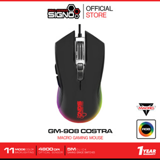 SIGNO Macro Gaming Mouse COSTRA รุ่น GM-908 (เกมส์มิ่ง เมาส์)