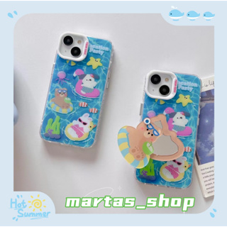 ❤️ส่งของขวัญ❤️ เคสไอโฟน 11 12 13 14 Pro Max มหาสมุทร ฤดูร้อน เรียบง่าย แฟชั่น ความนิยม Case for iPhone สาวน่ารักหัวใจ