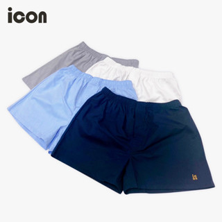 icon (ไอคอน) กางเกงบ๊อกเซอร์ผู้ชาย ดีไซน์มินิมอล - ผลิตจากผ้า Cotton Oxford ใส่สบาย ระบายอากาศได้ดี รุ่น IX8005