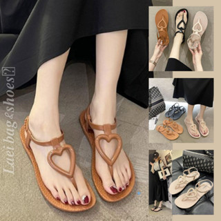 𝑳𝒂𝒆𝒊 𝒃𝒂𝒈&𝒔𝒉𝒐𝒆𝒔👠 รองเท้าแตะ Flip-Flop หูหนีบรัดส้น ปรับระดับไ…