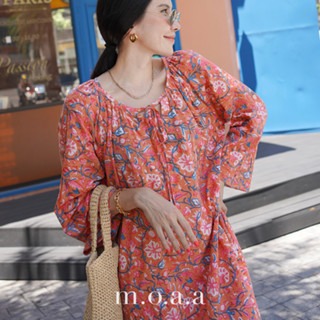 Mahal Dress in Tigerlily | Moaa Collection