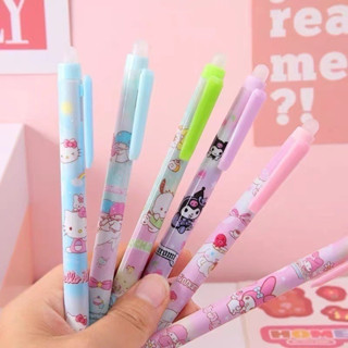 ปากกาลบได้ ลายsanrio  1 กล่องมี 12 แท่ง หมึกสีน้ำเงิน ขนาดหัวปากกา 0.5 mm