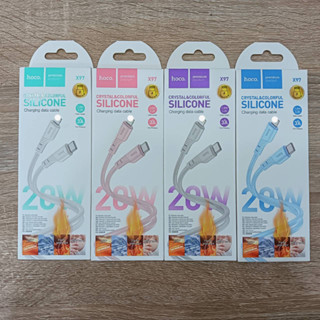 Hoco X97 สายชาร์จเร็วสีพาสเทล Silicone data cable PD สาย Type-C ชาร์จเร็ว ยาว 1.0เมตร(NEW)