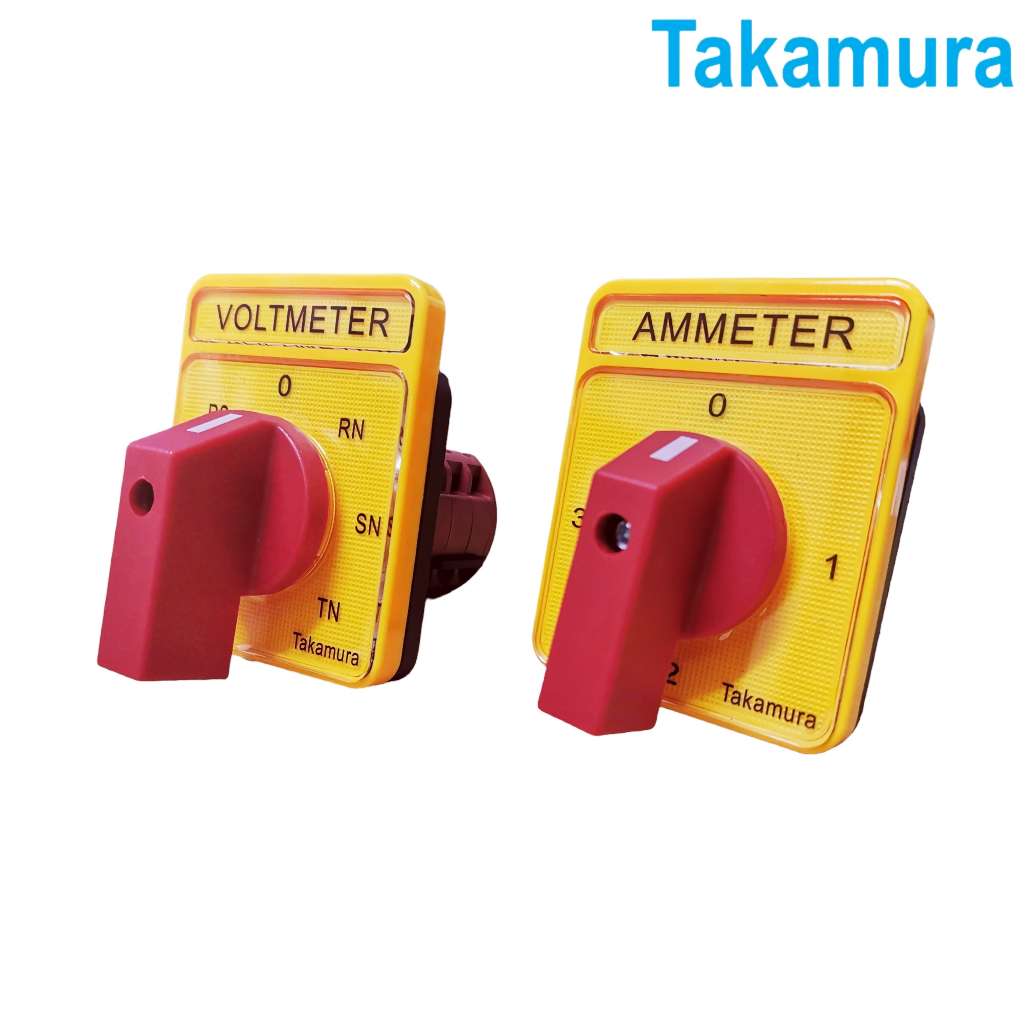 Takamura ซีเล็คเตอร์โวลต์ ซีเล็คเตอร์แอมป์ มี 2 ขนาด 48x60 , 64x80mm Selector Volt Selector Amp