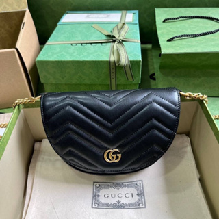 GG MARMONT MATELASSE CHAIN MINI BAG(Ori)เทพ 📌size 20x14.5x4 cm. 📌สินค้าจริงตามรูป งานสวยงาม หนังแท้💯