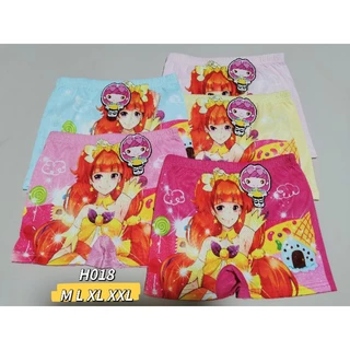 กางเกงในขาสันเด็กหญิงยกแพ็ค10ตัว90บาท **แพ็คละลายและรวมลาย ** ครบไซส์ สีสวย ใสสบายไม่ระคายเคืองมี5ไซส์S:M:L:XL:2XL