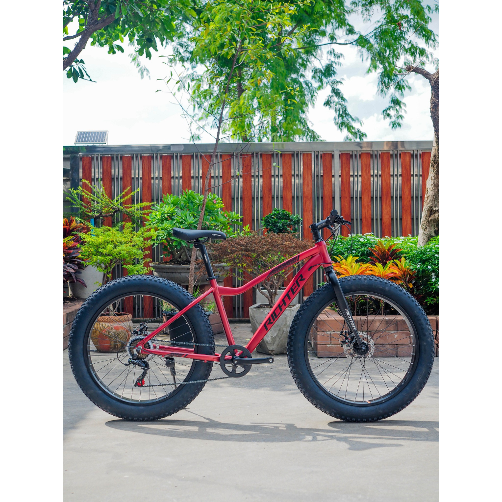 จักรยานเสือภูเขา ล้อโต RICHTER FATBIKE CHOPPER NEW2023 26นิ้ว เกียร์ 7Sp. แถมฟรีไฟหน้า-ท้าย+สายล็อค