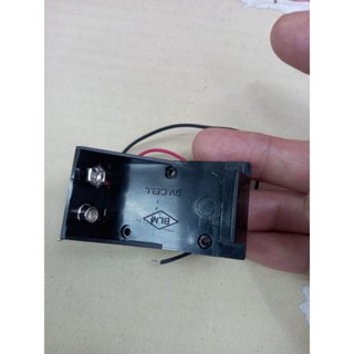 รางถ่านชาร์​ 9V เดี่ยวสีดำ2สาย