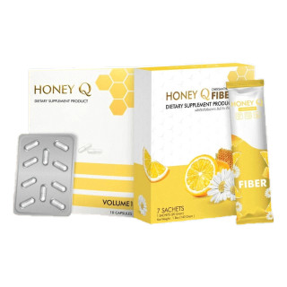 HONEY Q Slim ฮันนี่ คิว สลิม (10 แคปซูล/กล่อง) , HONEY Q Fiber ฮันนี่ คิว ไฟเบอร์ (7 ซอง/กล่อง)