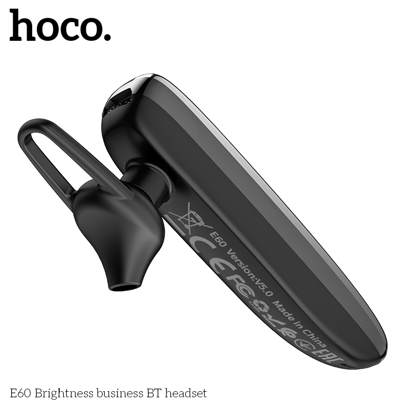 HOCO E60 หูฟังโมโน สมอลทอล์ค BT 5.0 แบตอึด สแตนด์บาย 200 ชม. คุยต่อเนื่อง 10ชม. ใส่สบายเข้ากับใบหู หูฟังบลูทูธ hc3
