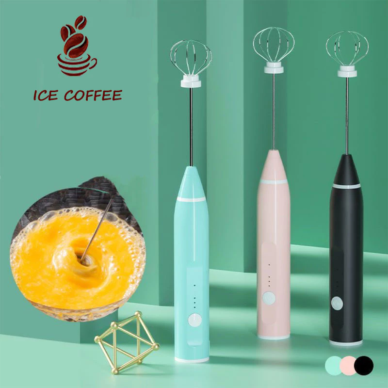 🧊 ICE COFFEE เครื่องตีฟองนม แบบชาร์จ usb มีให้เลือก3สี ที่ตีฟองนม การเกิดฟองอย่างรวดเร็ว ทนทาน