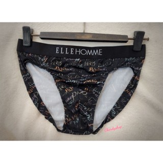 NEW!! ELLE HOMME กางเกงในผู้ชายทรงBikini Seamless Size M มีลาย ของแท้100% ของใหม่(มีป้ายห้อย) No Box ❌️📦