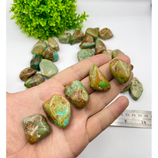 NATURAL Green Kingman TURQUOISE TUMBLED GEMSTONE - ONE STONE OR BULK WHOLESALE LOT