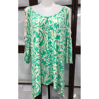 อก 48” เสื้อสาวอวบ โชว์แขน ผ้าเด้ง (6367) งานแบรนด์ มือสอง สภาพใหม่