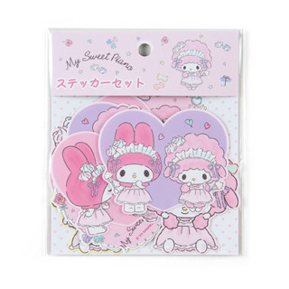 สติกเกอร์ My melody Sweet piano Sanrio คอลเลคชั่น ปาร์ตี้กาน้ำชา