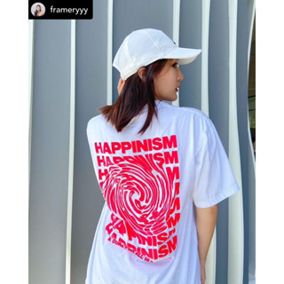 เสื้อยืด oversize คอลเลคชั่น Happinism (white)