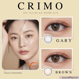 คอนแทคเลนส์ CRIMO ✨ ยี่ห้อ GAEZZ ; Color Gary / Brown  ( สายตาปกติ )