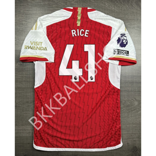 [Player] - เสื้อฟุตบอล Arsenal Home อาเซนอล เหย้า 2023/24 เกรดนักเตะ อาร์ม EPL เบอร์ชื่อ 8 ODEGAARD 9 G.JESUS 41 RICE