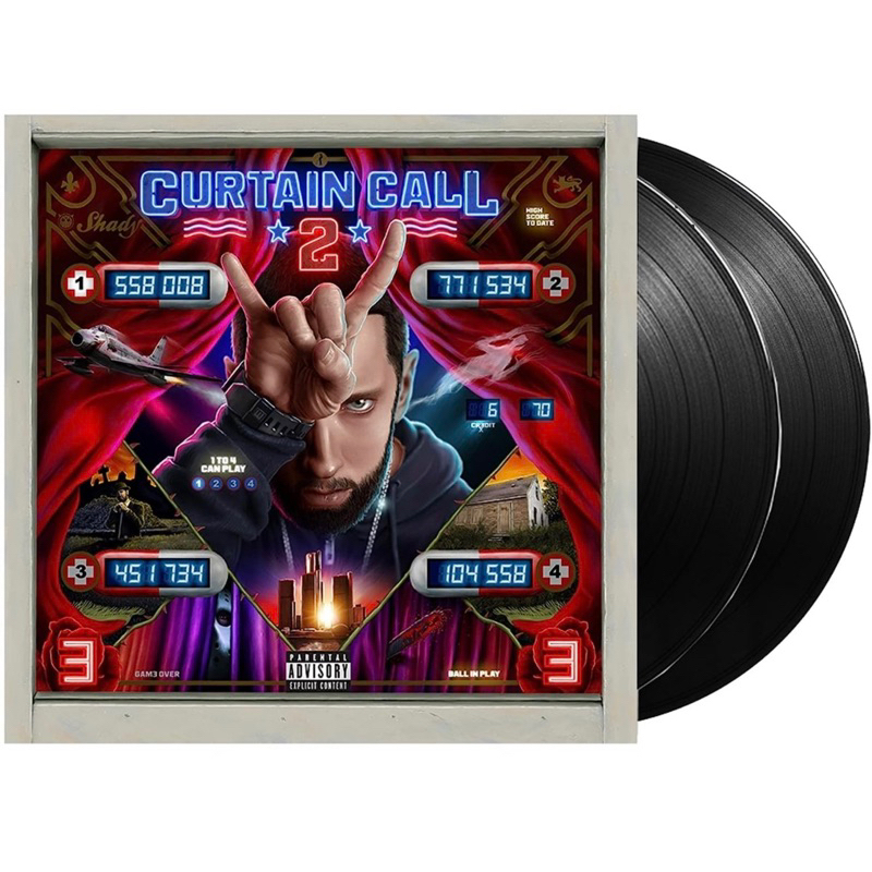 (พร้อมส่ง🔥) แผ่นเสียง Eminem Curtain Call 2, 2 xBlack Vinyl, LP,EU มือหนึ่ง ซีล