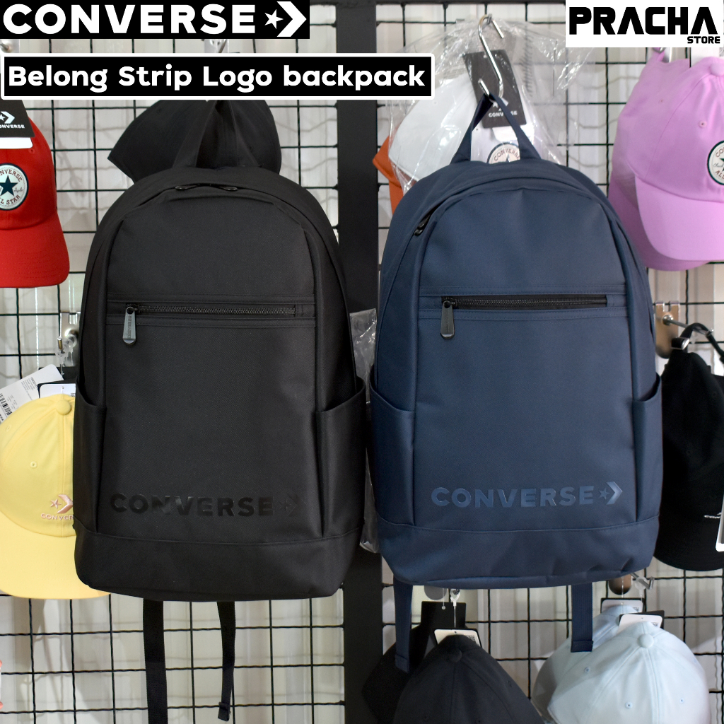Converse Belong Strip Logo Backpack กระเป๋าเป้ Converse [ลิขสิทธิ์แท้] มีใบรับประกันจากบริษัทผู้จัดจำหน่าย