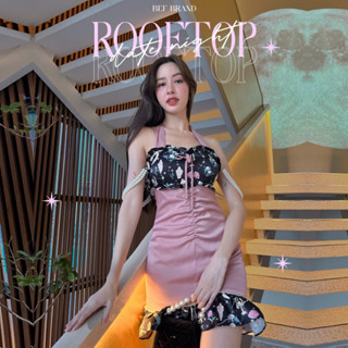 R149 Rooftop date night : Mini Dress มินิเดรสเซ็กซี่สีดำชมพู