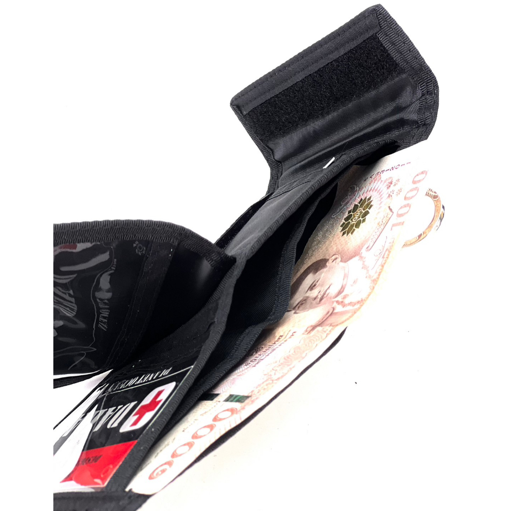 Chinatown leather กระเป๋าเงินผ้า ผู้ชาย 3 พับ DARKAR