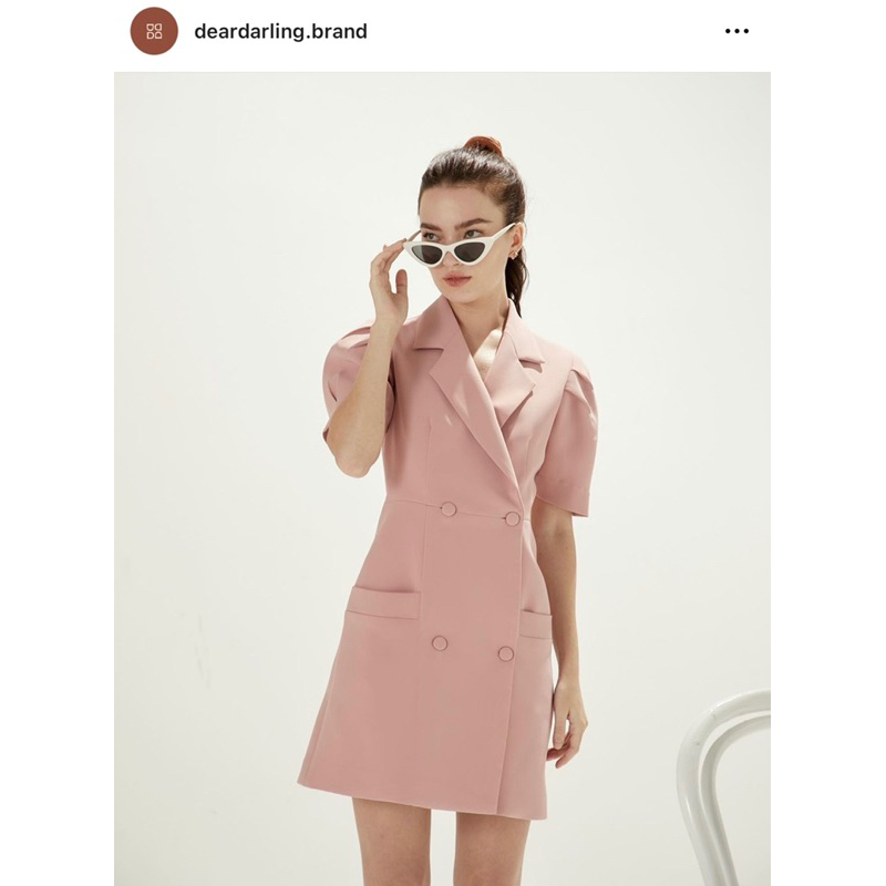 New!! ป้ายห้อย Deardarling Marina Dress Pink size M