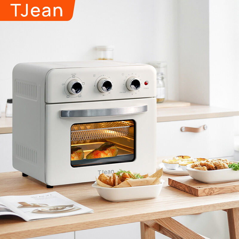 TJean เตาอบที่บ้านความจุขนาดใหญ่ 18L เตาอบไฟฟ้าแบบไม่ติดเตาอบเตาอบไอน้ำแบบบูรณาการ