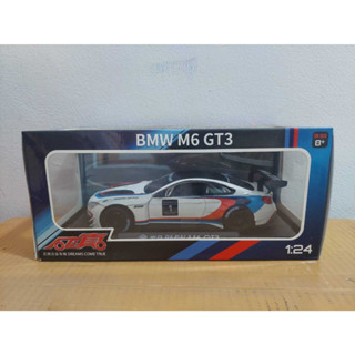 รถโมเดล รถจำลอง ประตูรถ หน้ารถเปิดได้ Msz 68255 BMW M6 GT3 สเกล 1:24 สีขาว