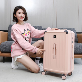 🎈กระเป๋าเดินทาง กระเป๋าเดินทางล้อลาก พื้นผิวเรียบ กร/24/28 นิ้ว วัสดุ Luggage travel bag🎈