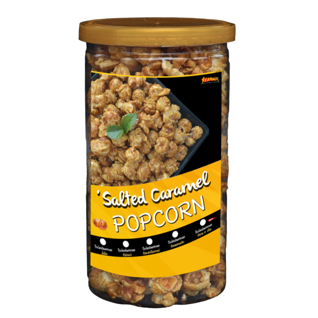 " พรีออเดอร์ " ป๊อปคอร์นคาราเมล หวานน้อย Popcorn caramel 1 ชิ้น (มีถั่วและไม่มีถั่ว) ขนม