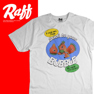 RAFF CLOTHING เสื้อยืดผู้ชาย เสื้อยืด คอกลม แขนสั้น พิมพ์ลาย STRAWBERRY