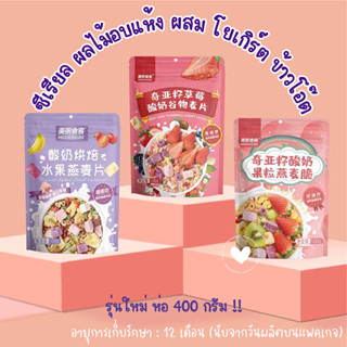 ซีเรียล ผลไม้อบแห้ง ผสม โยเกิร์ต ข้าวโอ๊ต อาหารเช้า ขนาด 400G