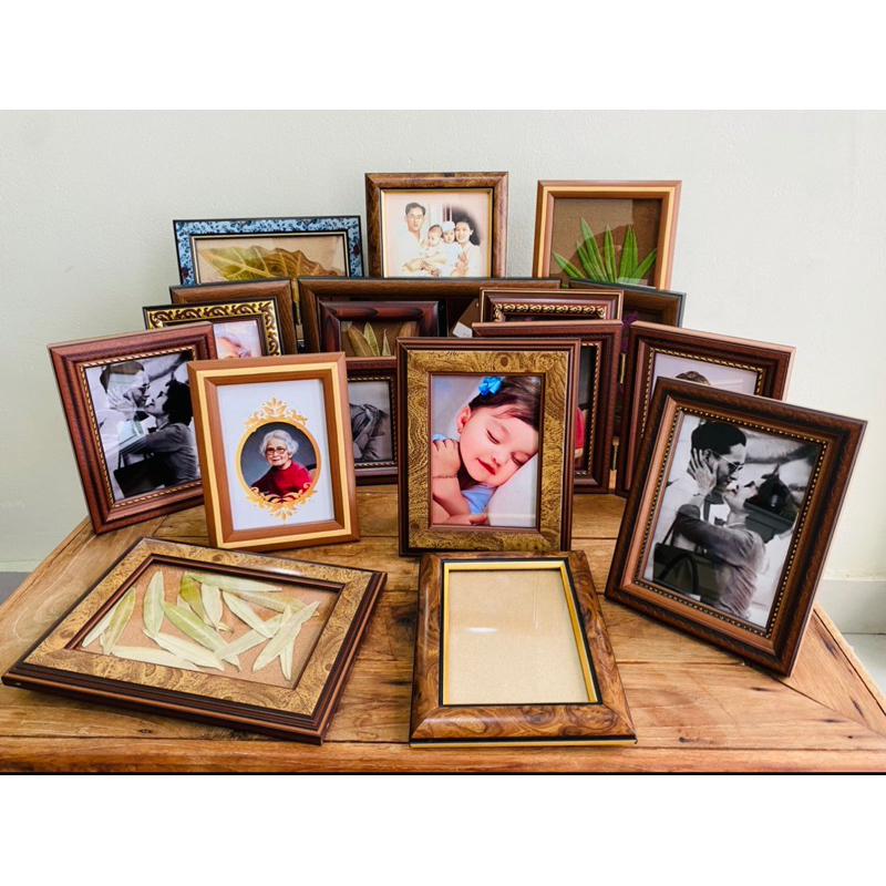 [ชุดที่ 1 ⭕️ กรอบรูป 3 x 5 นิ้ว 🖼️ ราคาพิเศษ ลดล้าง stock⭕️] 🖼️ กรอบรูปไม้ กรอบรูปวินเทจ สำหรับใส่รูปภาพขนาด 3x5 นิ้ว🖼️