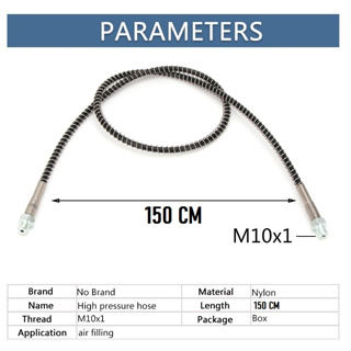 สายแรงดันสูง PCP 40mpa ขนาด M10 x1 ยาว 50ซม 100 ซม 150ซม