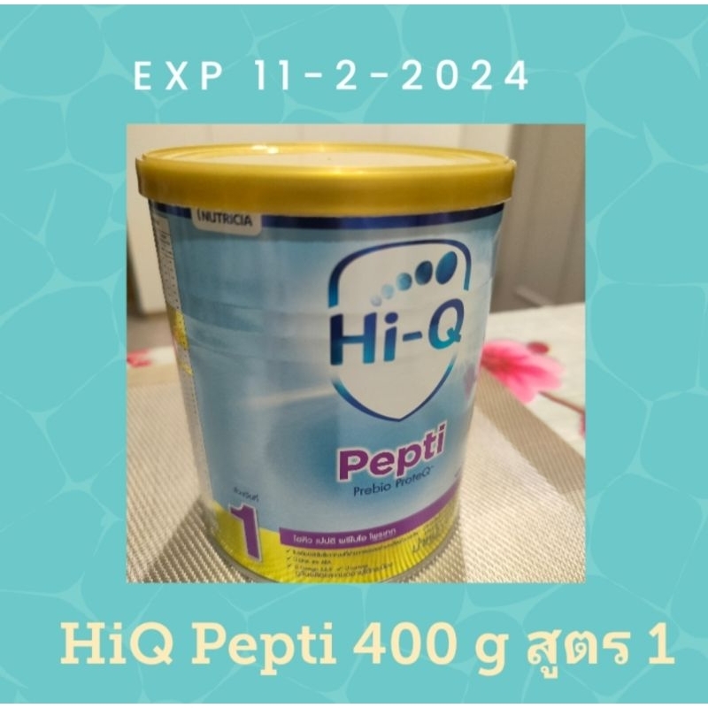 นมผง HiQ Pepti Prebio ProteQ สูตร 1(แพ้นมวัว) 400 กรัม EXP 11-02-2024