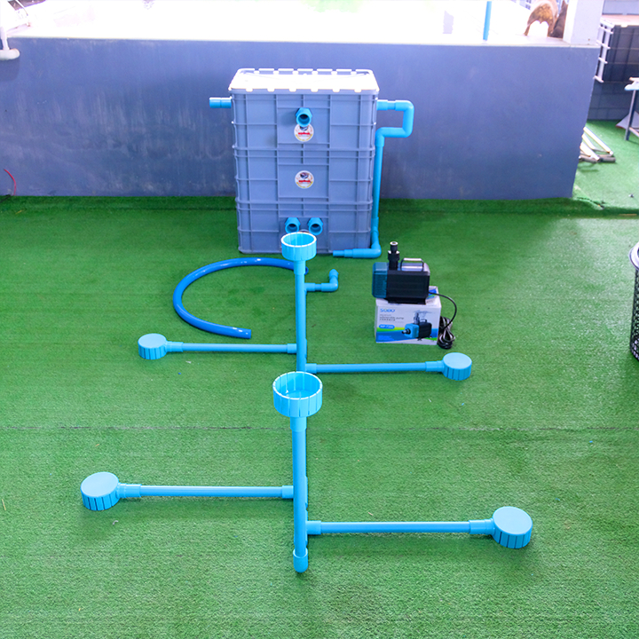 ชุดกรองคอนโด162ลิตรสำหรับบ่อปลา1-4ตันสีเทาแบรนด์นายตัวเองระบบเข้าบนออกล่าง3ขั้นตอน - รูปที่ 7