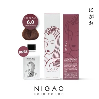 NIGAO Hair Color 6.0 (นิกาโอะ ครีมเปลี่ยนสีผม สีย้อมผม บลอนด์เข้ม)